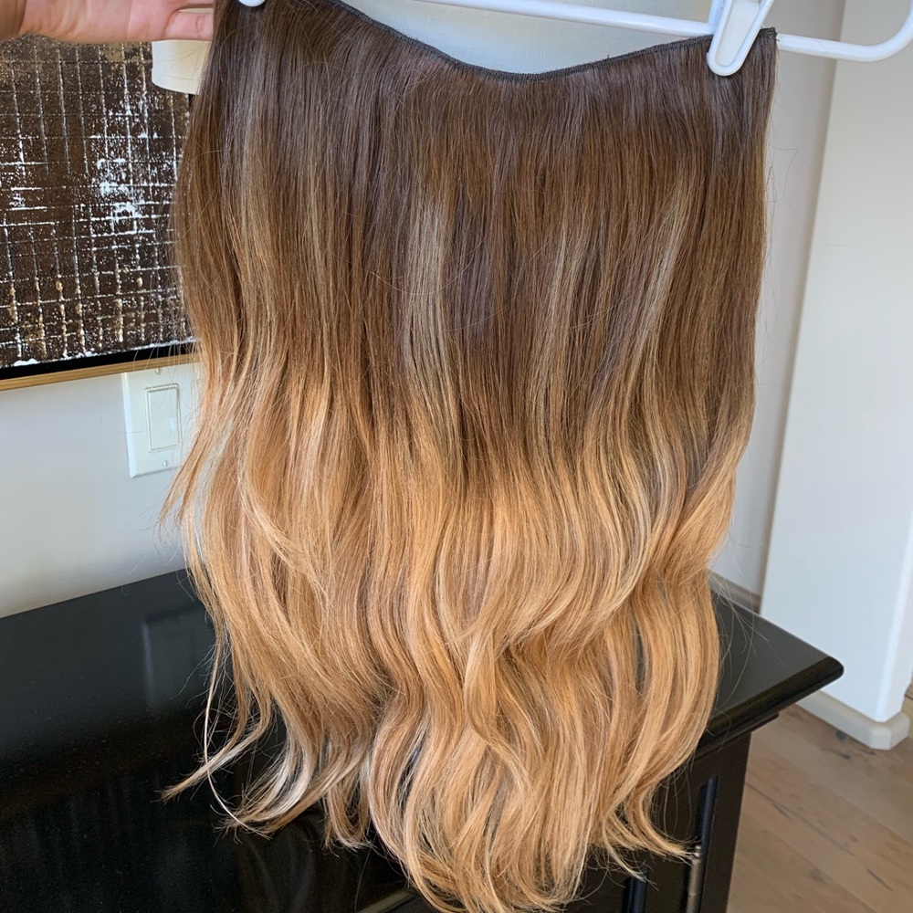 Balyage Halo Couture Hair Extension 22” Layered!